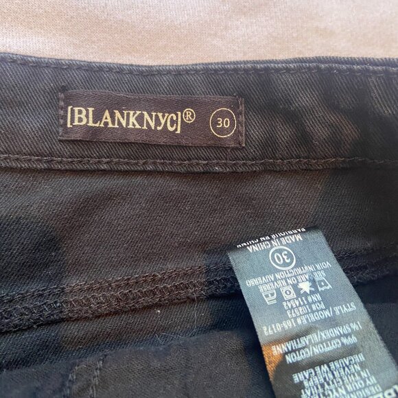 Blank NYC Be a Frayed Lace Up Denim Jean Skirt Black Grunge Y2K - Picture 3 of 5